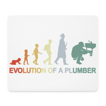 Évolution du plombier - Tapis de souris (format paysage) - blanc - Devant