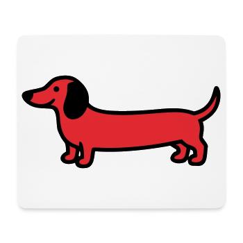 Jagdhund Dackel Profil Vektor - Mousepad (Querformat) - Weiß - Vorne