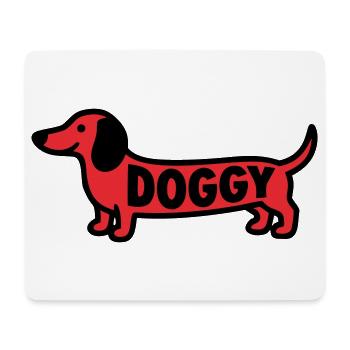 Dackel Hund Doggy Spruch Rot - Mousepad (Querformat) - Weiß - Vorne