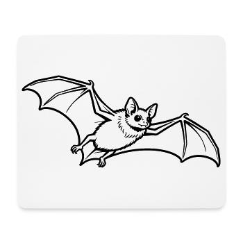 chauve-souris - Tapis de souris (format paysage) - blanc - Devant