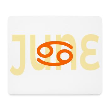 Geburtstag Juni – Sternzeichen Krebs - Mousepad (Querformat) - Weiß - Vorne