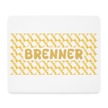 Motif du filet jaune du brûleur - Tapis de souris (format paysage) - blanc - Devant