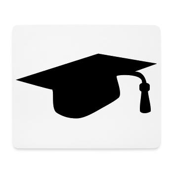 Graduation cap - Mouse Pad (horizontal) - white - Front