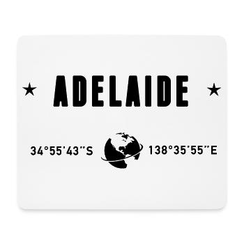 Adelaide Australien Koordinaten GPS-Globus - Mousepad (Querformat) - Weiß - Vorne