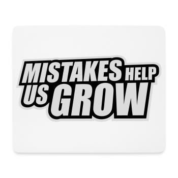 Mistakes Help Us Grow Lustig Motivational Wachstum - Mousepad (Querformat) - Weiß - Vorne