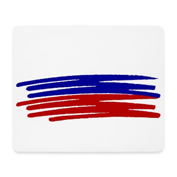 Russland Flagge Fahne Strichzeichnung gemalt - Mousepad (Querformat) - Weiß - Vorne