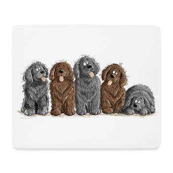 Neufundländer Hunde Rudel Newfie Hundeliebe Neufi - Mousepad (Querformat) - Weiß - Vorne