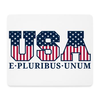 College USA Red White Blue Stars And Stripes Motto - Mousepad (Querformat) - Weiß - Vorne