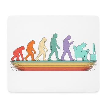 Evolution zum IT-Mitarbeiter - Mousepad (Querformat) - Weiß - Vorne
