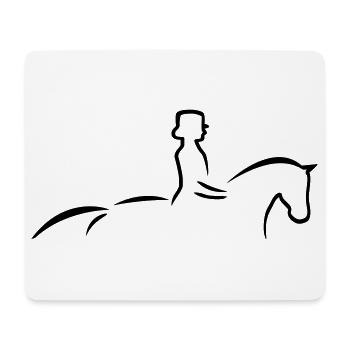 6061912 121420594 dressage horse2 ai - Mouse Pad (horizontal) - white - Front