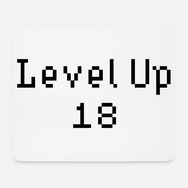 Level Up - 18e anniversaire - Tapis de souris (format paysage) - blanc