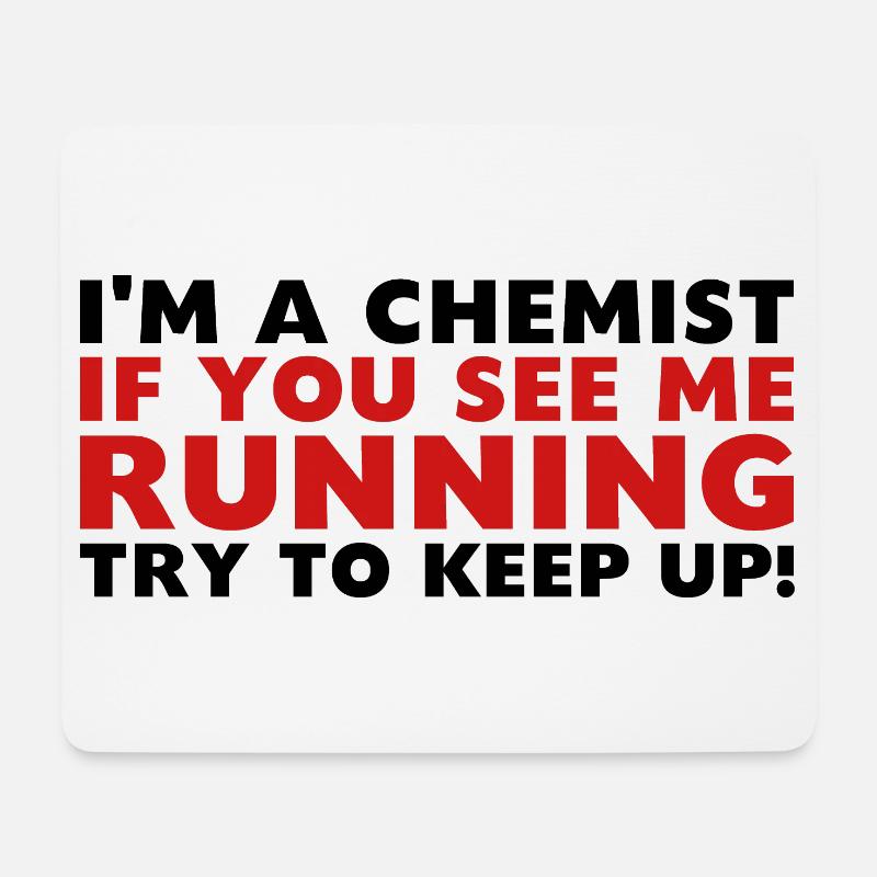 Chemist running - Mouse Pad (horizontal) - white