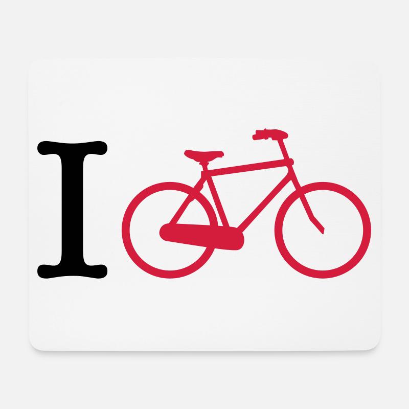 Radfahren - Mousepad (Querformat) - Weiß