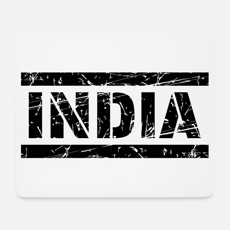 India - Mousepad (Querformat) - Weiß