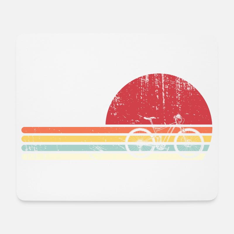 Cycling Retro riders - Tapis de souris (format paysage) - blanc