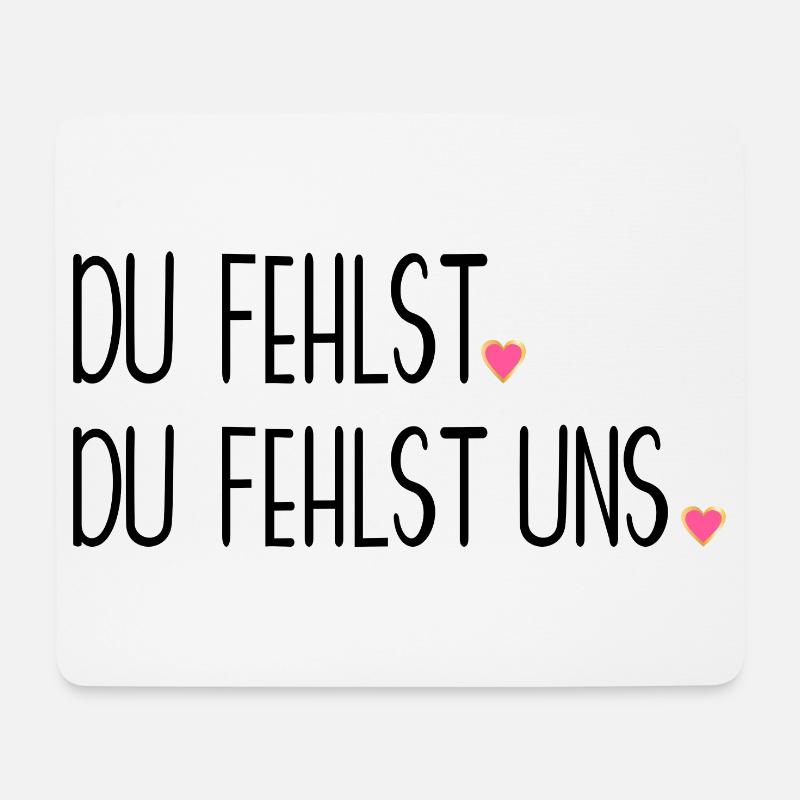 ABSCHIED TRAUER - DU FEHLST UNS - Mousepad (Querformat) - Weiß