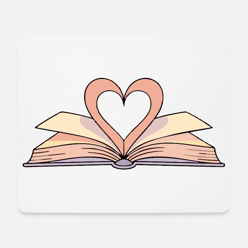 Ich liebe es, Bücher zu lesen - Mousepad (Querformat) - Weiß