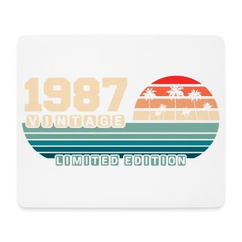 38. Geburtstag 1987 Vintage 1987 Retro Sunset - Mousepad (Querformat) - Weiß - Vorne