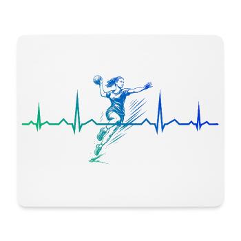 Handball Vibes für Handball fuer Frauen - Mousepad (Querformat) - Weiß - Vorne