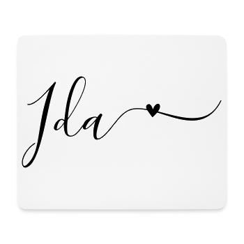 Ida Prénom Décoratif - Tapis de souris (format paysage) - blanc - Devant