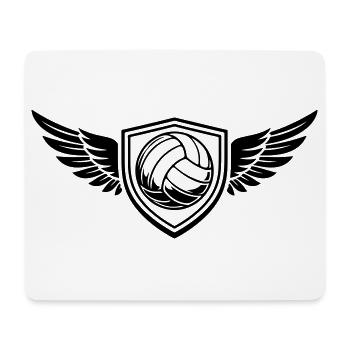 Blason du ballon de volley-ball - Tapis de souris (format paysage) - blanc - Devant