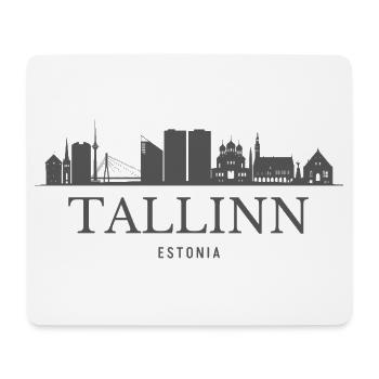 Estonie de Tallinn, silhouette de Tallinn - Tapis de souris (format paysage) - blanc - Devant