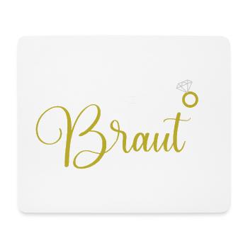 Team Braut - Mousepad (Querformat) - Weiß - Vorne