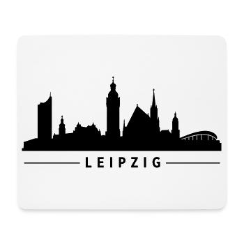 Leipzig Skyline - Mousepad (Querformat) - Weiß - Vorne