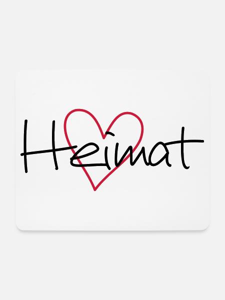 Heimat Herz - Mousepad (Querformat) - Weiß
