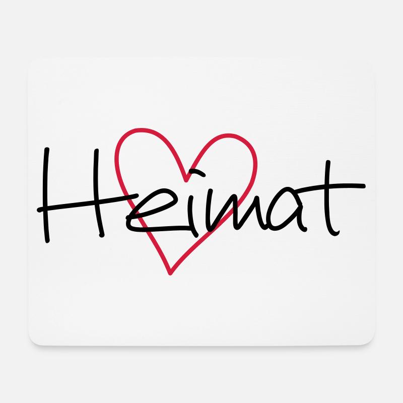 Heimat Herz - Mousepad (Querformat) - Weiß