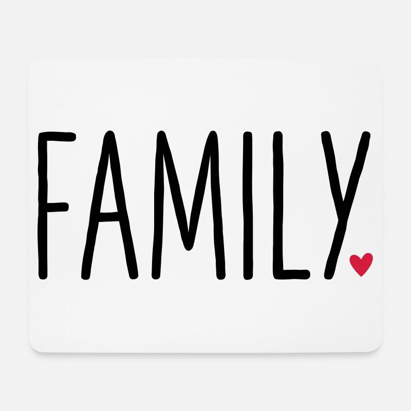 Family Herz - Geschenk Partnerlook Kind Liebe - Mousepad (Querformat) - Weiß