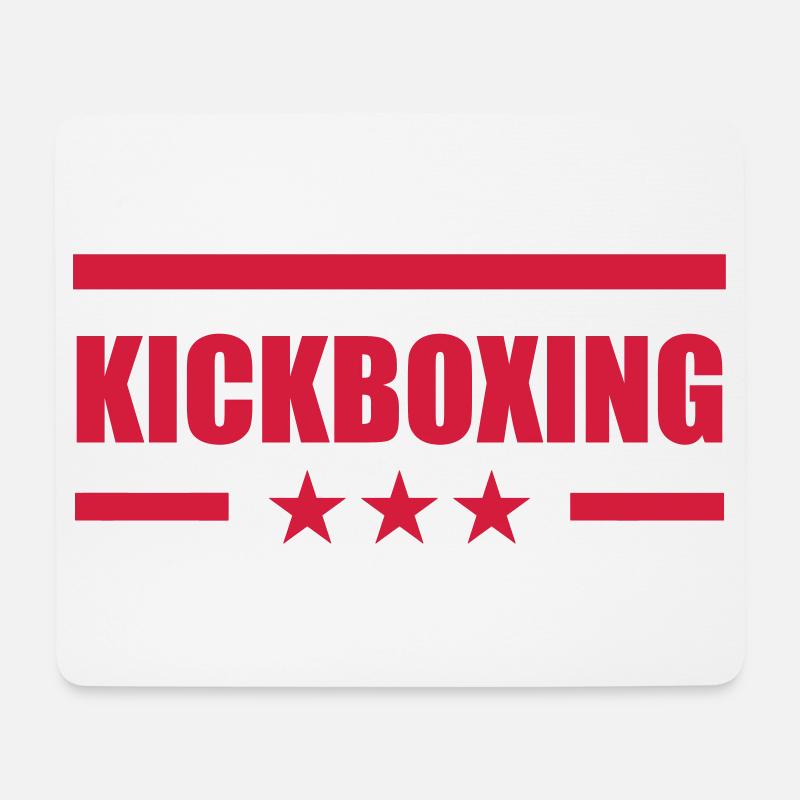 Kickboxen / Kickboxing / Kickboxer / Kick Boxing - Mousepad (Querformat) - Weiß