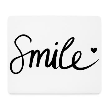 Smile! - Mousepad (Querformat) - Weiß - Vorne