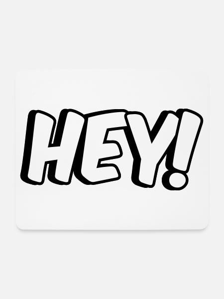 Hey Comic design - Mouse Pad (horizontal) - white