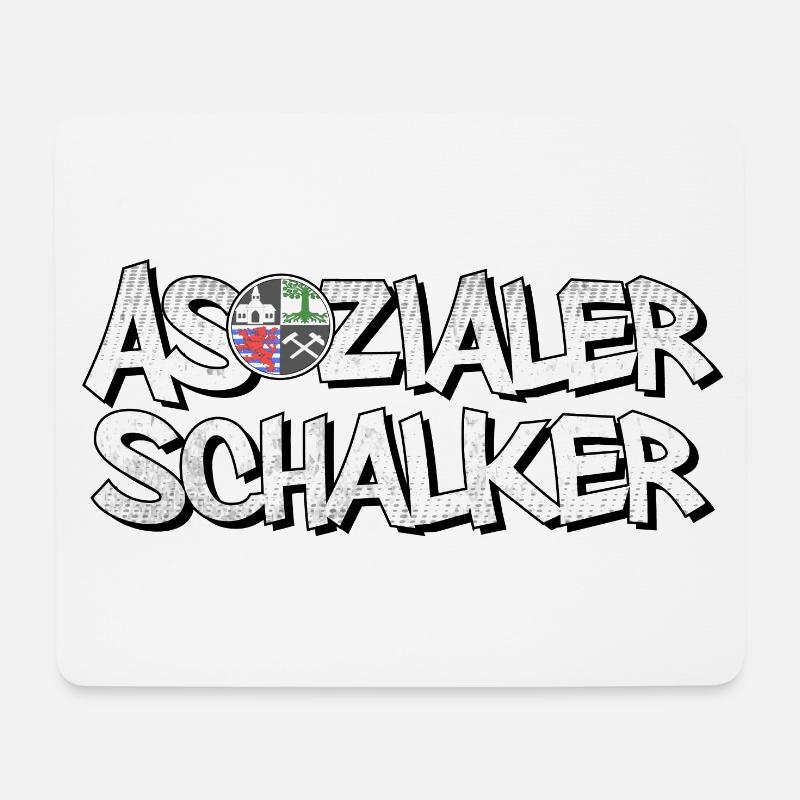 Asozialer Schalker | Gelsenkirchen Schalke - Mousepad (Querformat) - Weiß