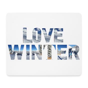 Love Winter - Skiing Winter Sports - Mousepad (Querformat) - Weiß - Vorne