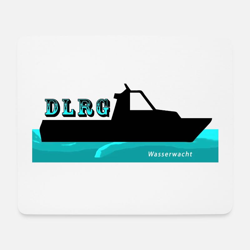 DLRG - Rettungsboot, - Mousepad (Querformat) - Weiß