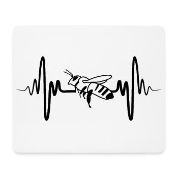 Abeille - Tapis de souris (format paysage) - blanc - Devant