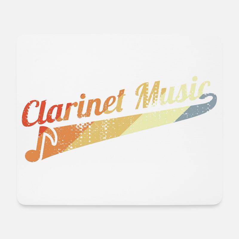 Vintage Klarinette - Mousepad (Querformat) - Weiß