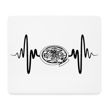 Croquis de pizza - Tapis de souris (format paysage) - blanc - Devant