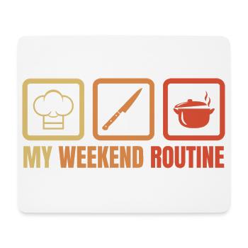 Weekend Cooking - Mouse Pad (horizontal) - white - Front