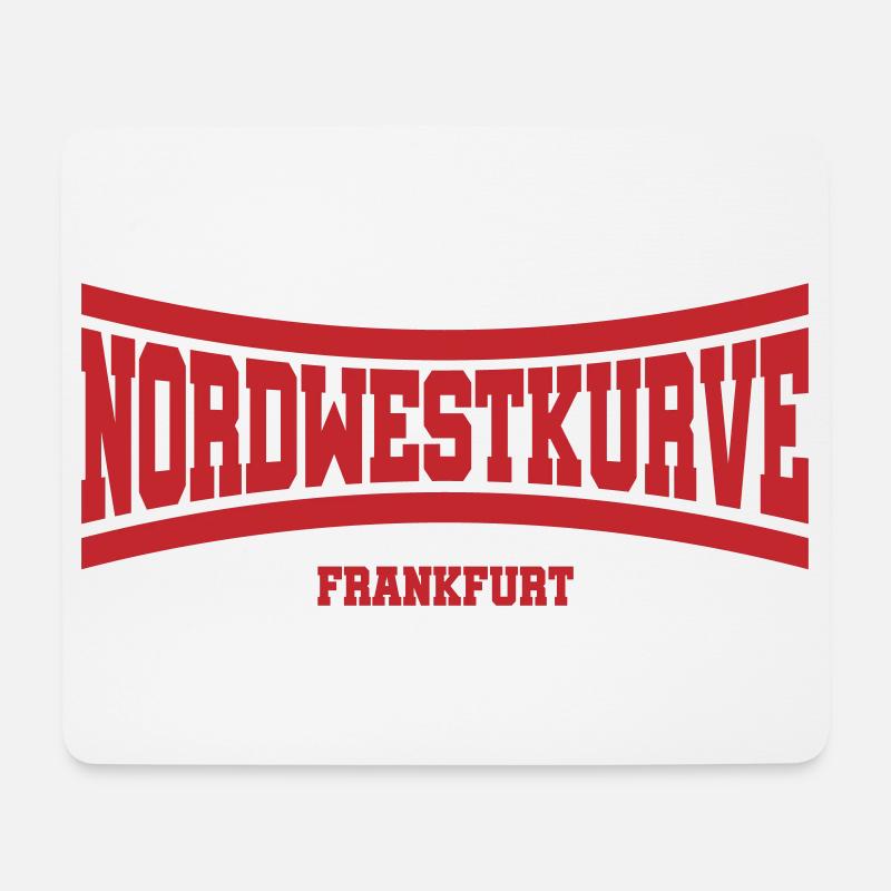 Nordwestkurve Frankfurt | Farbe änderbar - Mousepad (Querformat) - Weiß