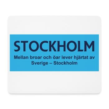 Stockholmer Brücken- und Inseldesign - Mousepad (Querformat) - Weiß - Vorne