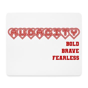 Brave Honest Heart Bond Design, Déclaration - Tapis de souris (format paysage) - blanc - Devant