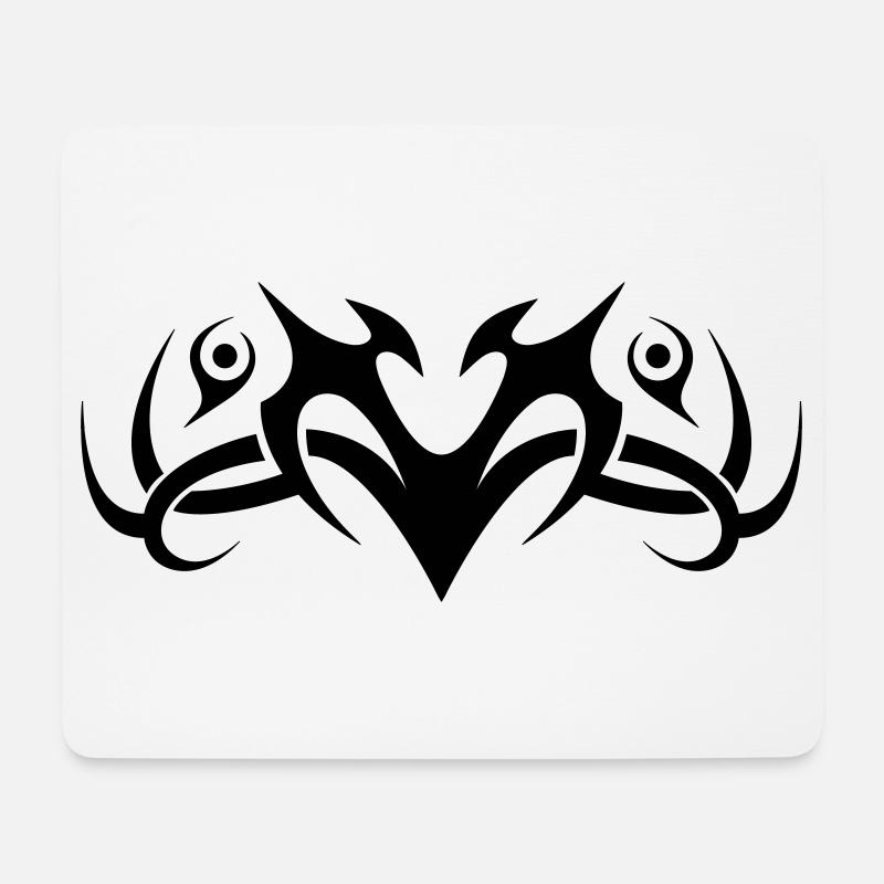 Tribal 8 von Helfspawn - Mousepad (Querformat) - Weiß