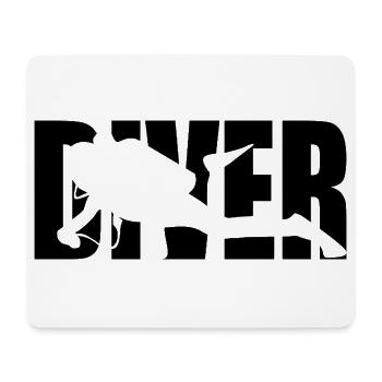 Klassisches Diver Design – Tiefgang & Abenteuer - Mousepad (Querformat) - Weiß - Vorne