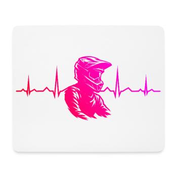 Clear motocross motif for every day - Mouse Pad (horizontal) - white - Front