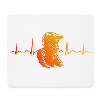 Motif classique du motocross - Tapis de souris (format paysage) - blanc - Devant