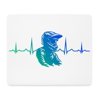 Motif emblématique du motocross - Tapis de souris (format paysage) - blanc - Devant
