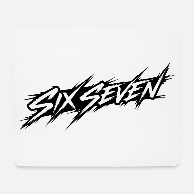 Six seven meme - Mousepad (Querformat) - Weiß